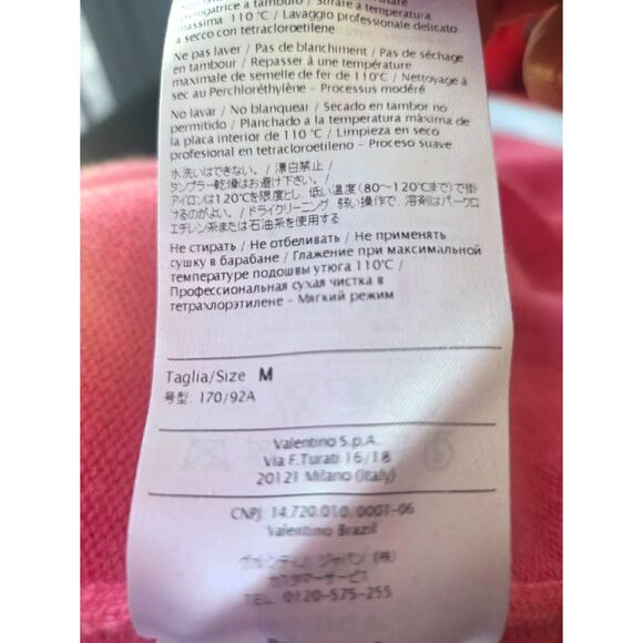 Valentino Women Pink 100% Cashmere Made in Italy Square Neck Sweater size Medium - Picture 12 of 12